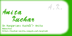 anita kuchar business card